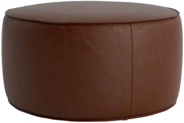 Bassett® Furniture Customizable Rhonda 40" Round Leather Ottoman