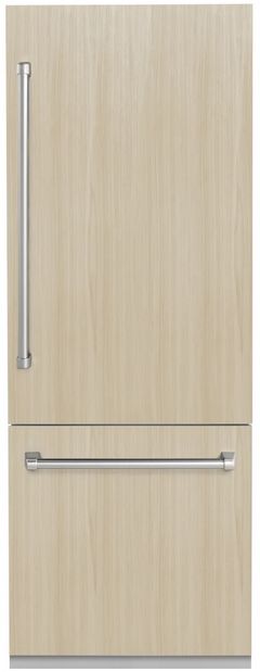 ZLINE 30 in. 16.1 Cu. Ft. Panel Ready Built-In Bottom Freezer Refrigerator with Water Dispenser, Ice Maker and Graphite Gray Interior