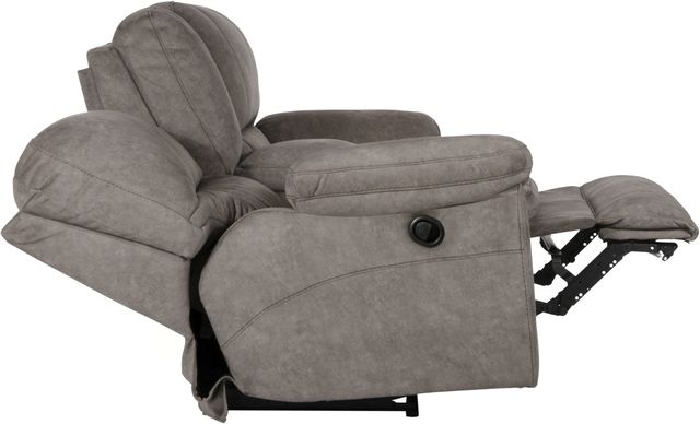 Catnapper® Reyes Graphite Lay Flat Reclining Console Loveseat with Storage and Cupholders-1