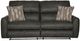 Catnapper® Dorian Charcoal/Nutmeg Reclining Sofa-1