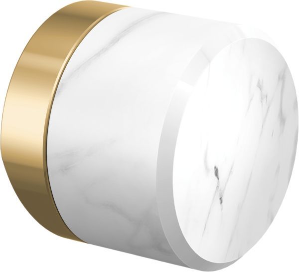 Brizo Odin® Polished Gold Kitchen Faucet White Marble Knob Handle Kit-0