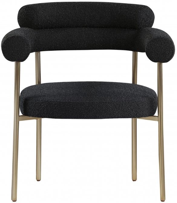 Meridian Furniture Blake Black/Brushed Brass Dining Chair-1