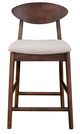 Furniture of America® Sargans 2-Piece Rich Walnut Counterheight Chair-3