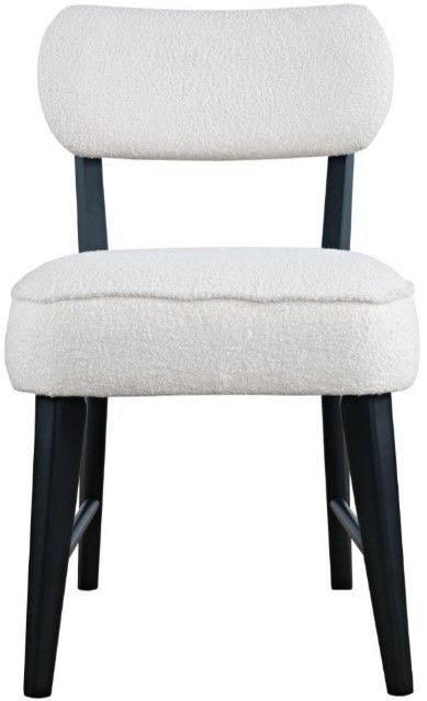 Jofran Inc. Urban Archive Wes Black/White Upholstered Dining Side Chair-2