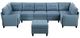Homelegance® Garren 8-Piece Blue Modular Sectional with Storage and Ottoman-2