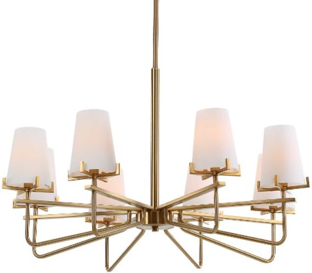 Uttermost® Lassen Warm Brass 8-Light Chandelier-4