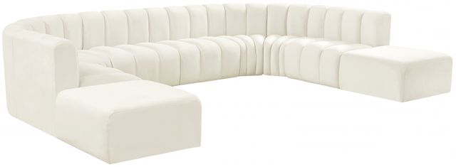 Meridian Furniture Arc 10-Piece Cream Upholstered Modular Sectional-0