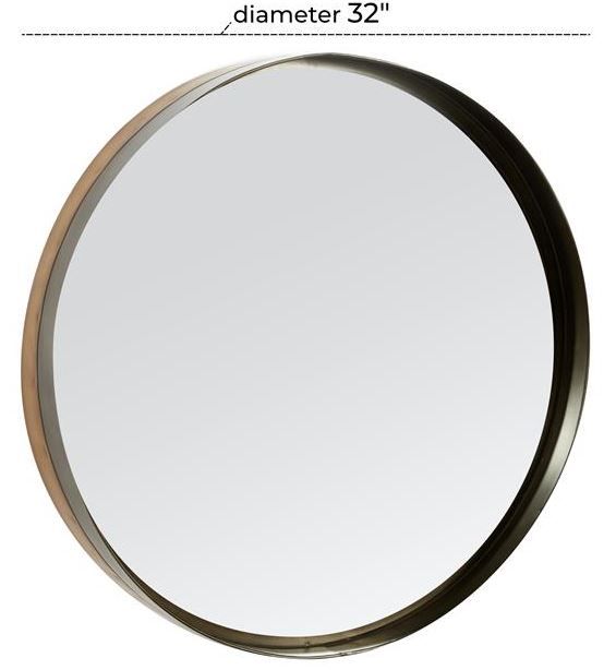 Deco Marche Brown Metal Wall Mirror with Thin Frame-2
