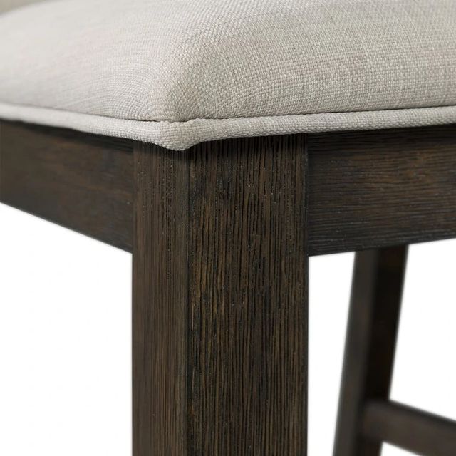 Elements International Grady Walnut Upholstered Dining Side Chair-2