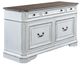 Liberty Furniture Magnolia Manor Antique White/Weathered Bark Home Office Credenza-0