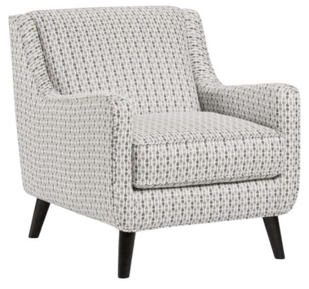 Fusion Furniture Entice Paver Gray/White Accent Chair-0