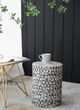 A & B Home Metro Black/White Garden Stool -4