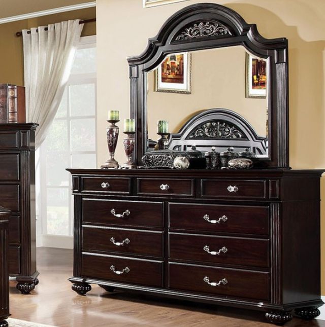 Furniture of America® Syracuse Dark Walnut Dresser-1