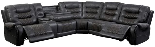 Parker House® Outlaw 6-Piece Stallion Power Reclining Sectional with Power Headrest-1