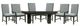 Elements International Donovan 7-Piece Black/Gray Upholstered Dining Set-0
