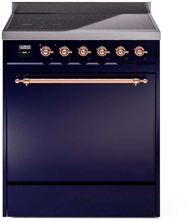 Ilve® Nostalgie II Series 30" Midnight Blue Pro Style Induction Range-0