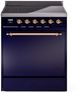 Ilve® Nostalgie II Series 30" Midnight Blue Pro Style Induction Range-0