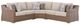 Signature Design by Ashley® Laguna Heights 3-Piece Beige/Brown Fabric/Wicker Rattan Outdoor Sectional-0