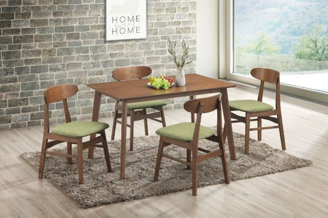 New Classic® Home Furnishings Morocco Green/Walnut Dining Side Chair-1