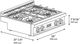 ZLINE Autograph Edition Paramount 30" Satin Stainless Steel and Matte Black Accents Gas Rangetop with 4 Burner DuoPro™ Cooktop-1