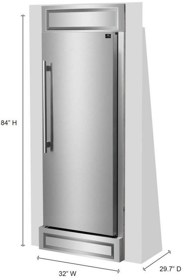 FORNO® Rizzuto 32" 13.6 Cu. Ft.  Stainless Steel Built-In Column Refrigerator-1