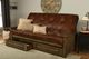 Kodiak Furniture Washington Oregon Trail Saddle/Rustic Walnut Queen Storage Futon with Mattress-1