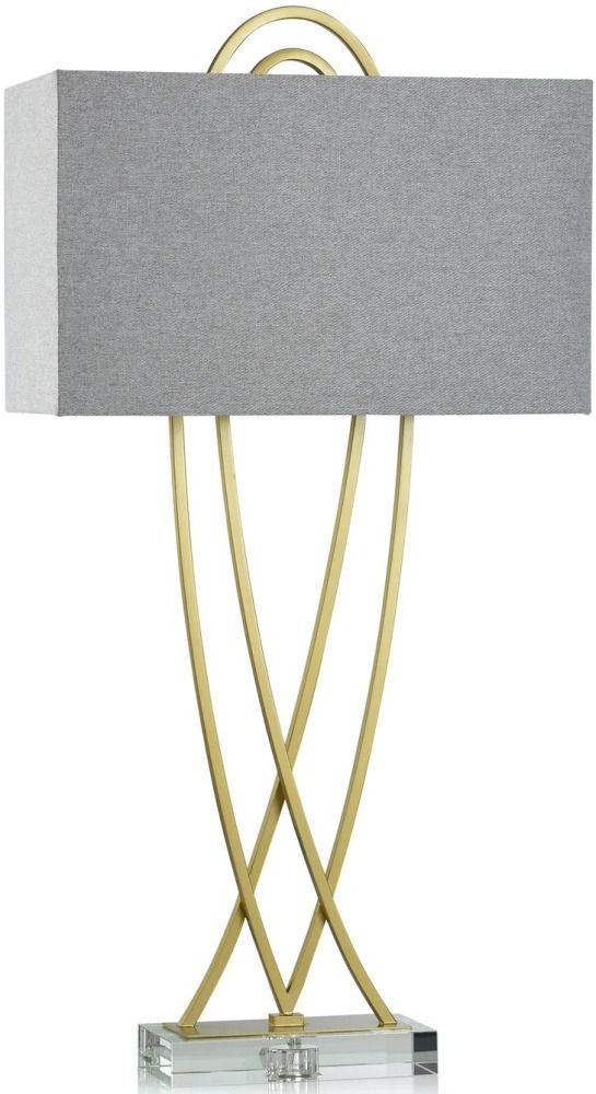 Harp & Finial® Vida Brass/Crystal Table Lamp-0