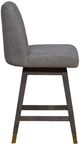Armen Living Amelia 2-Piece Gray Boucle/Gray Oak Swivel Counter Stool Set-4