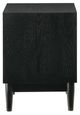 Armen Living Artemio Black 2-Drawer Nightstand with Shelf-1