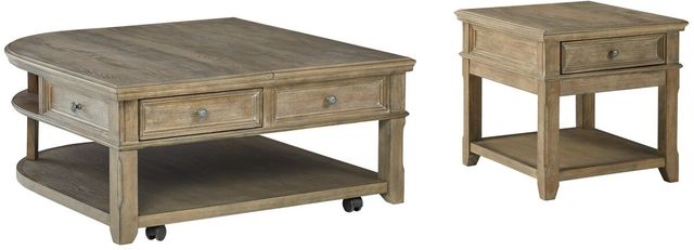 Signature Design by Ashley® Janismore 2-Piece Grayish Brown Living Room Table Set-0