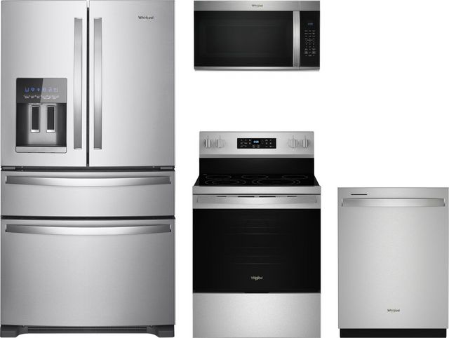 Whirlpool® 4 Piece Stainless Steel Kitchen Package