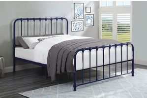Mazin Furniture Bethany Navy Blue Full Youth Bed-2