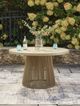 Signature Design by Ashley® Orchard Beach Beige Wicker/Wooden Outdoor Dining Table-1