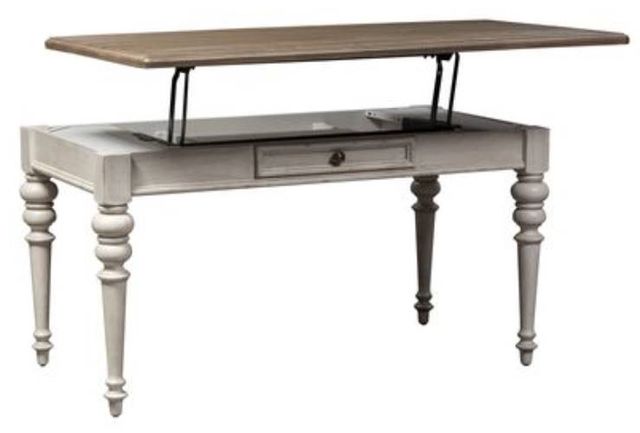 Liberty Furniture Heartland Antique White Lift Top Writing Desk-1