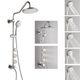 Forno Acqua AcquaSPA Brushed Nickel Retrofit Shower System 1.8 GPM-5