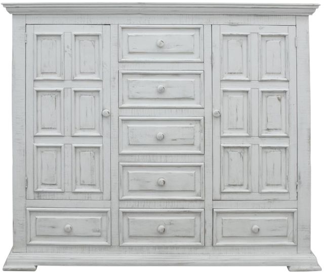 International Furniture Direct Terra Vintage White Mule Chest-3