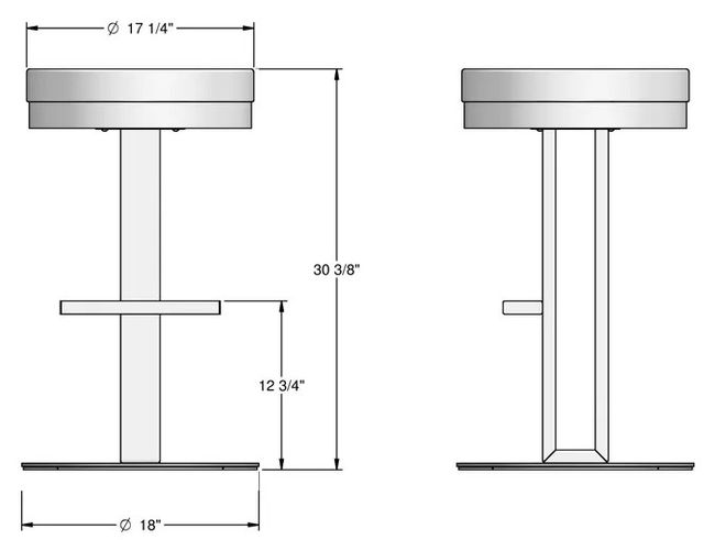Amisco Customizable Glint Swivel Bar Stool-1