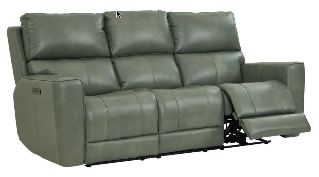 Leather Italia™ Laredo Sage Moss Power Reclining Sofa-0