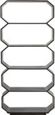 Crestview Collection Halston Black Etagere-1