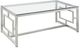 Coaster® Merced 2-Piece Tempered Glass Top Occasional Table with Nickel Base Set-2