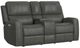 Flexsteel® Linden Charcoal Power Reclining Loveseat with Console, Power Headrests and Lumbar-0