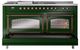 Ilve® Nostalgie II Noblesse 60'' Emerald Green Pro Style Dual Fuel Range with Burnished Trim-3