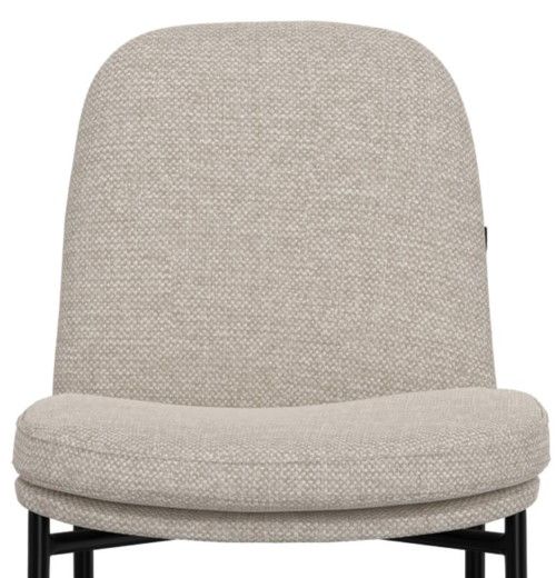 International Furniture Direct Seating Blacksmithing Matte Black/Ivory Bar Stool-3