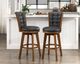 Homelegance® Medford Black/Chestnut Swivel Pub Height Chair-1