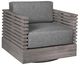 Armen Living Vivid Light Gray Fabric/Wooden Outdoor Swivel Chair-0
