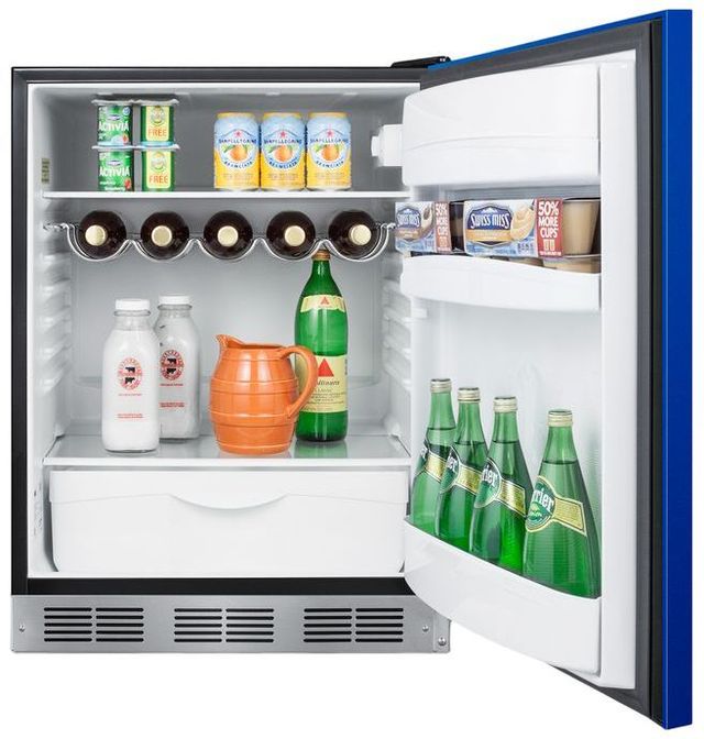 Summit® 24" 5.8 Cu. Ft. Cobalt Blue Built-In or Freestanding Under The Counter Refrigerator-3