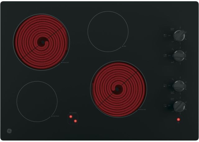 GE® 30" Black Electric Cooktop-1