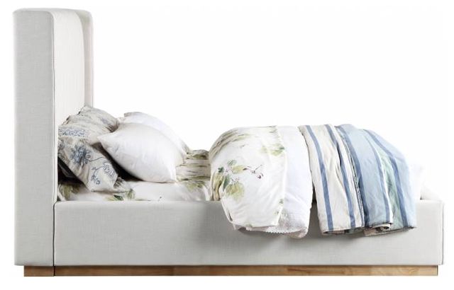 Meridian Furniture Logan Cream Upholstered Queen Panel Bed-2