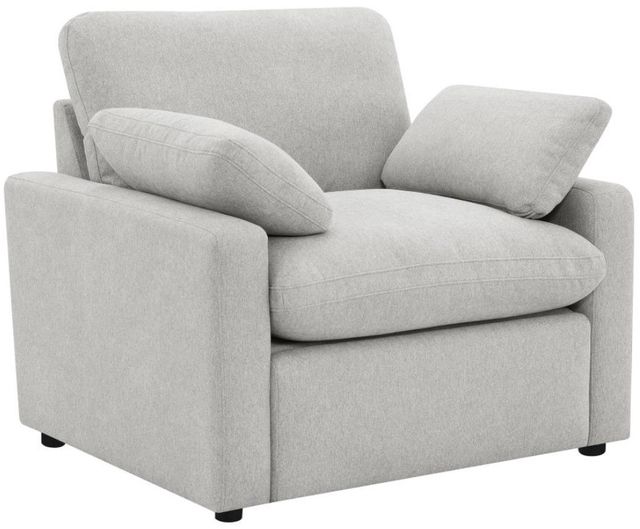 Coaster® Collins Gray Upholstered Power Recliner Chair-0