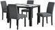 Global Furniture USA D8032DT 5-Piece Black/White Dining Set-0